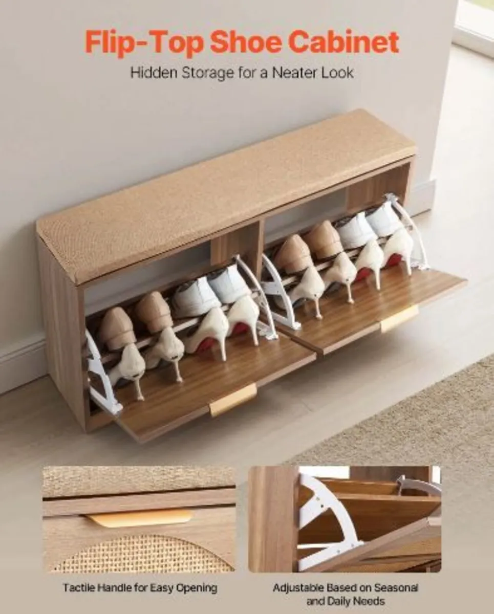 Entryway Shoe Storage Bench 98 cm - Image 2