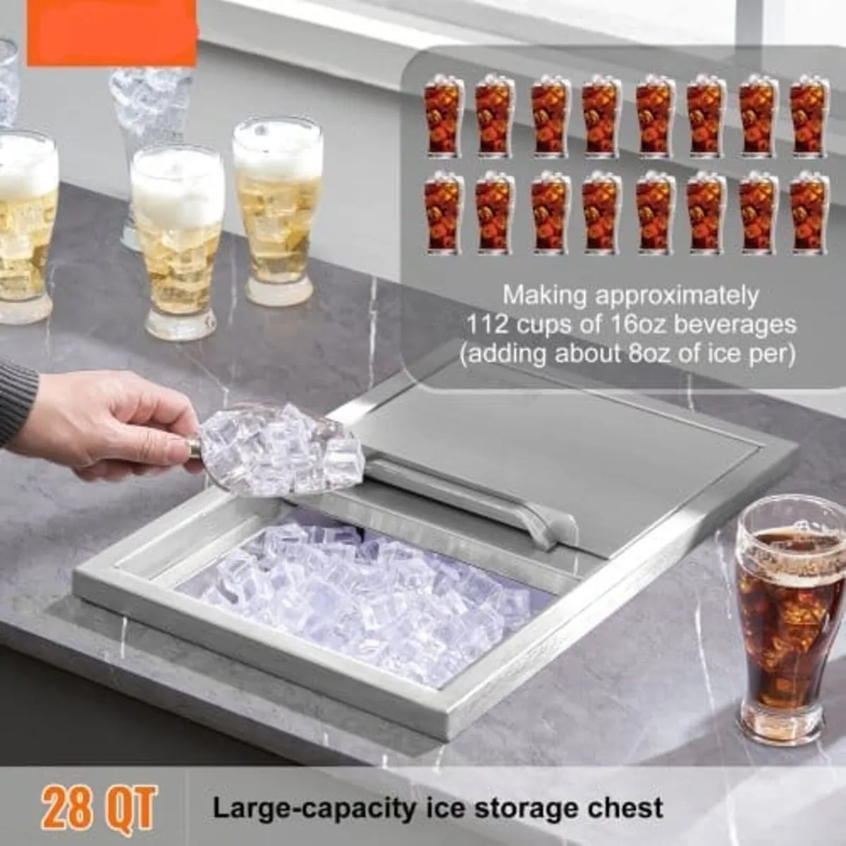 Drop in Ice Chest, 46 cm L x 30.5 cm W x 36.8 cm H - Image 3