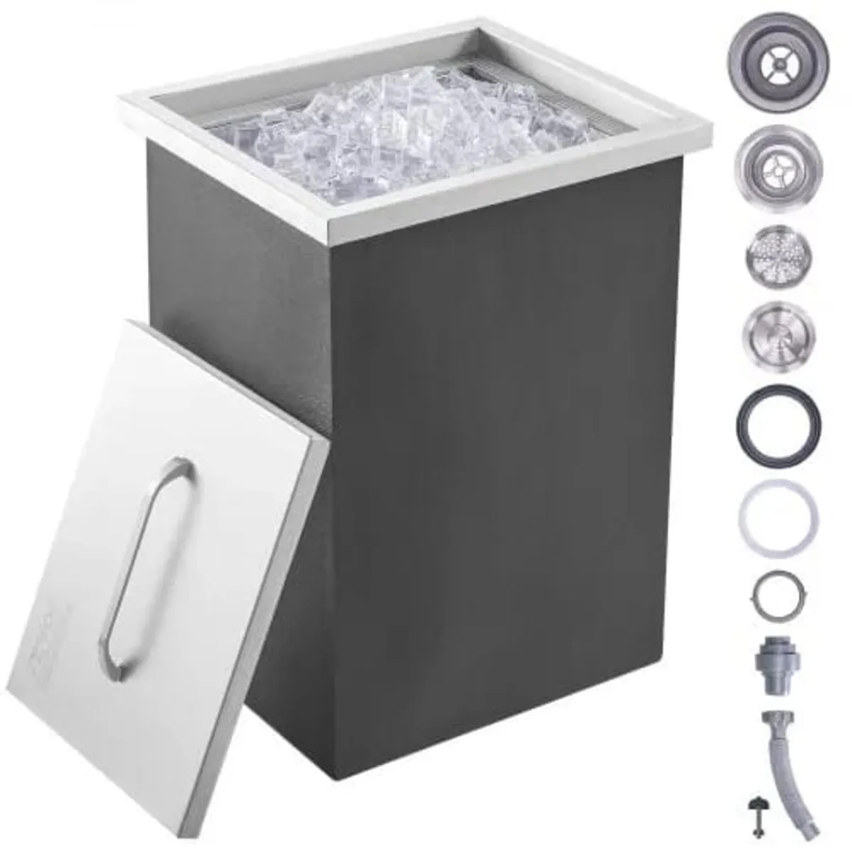 Drop in Ice Chest, 14"L x 12"W x 18"H Stainless St - Image 1