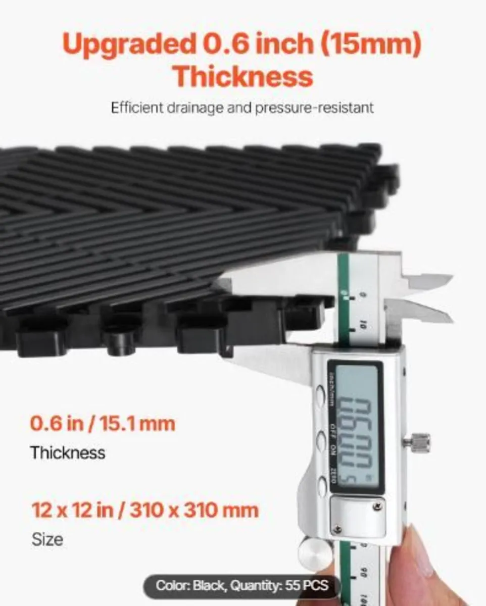 Interlocking Drainage Mat, 12” x 12” - Image 4