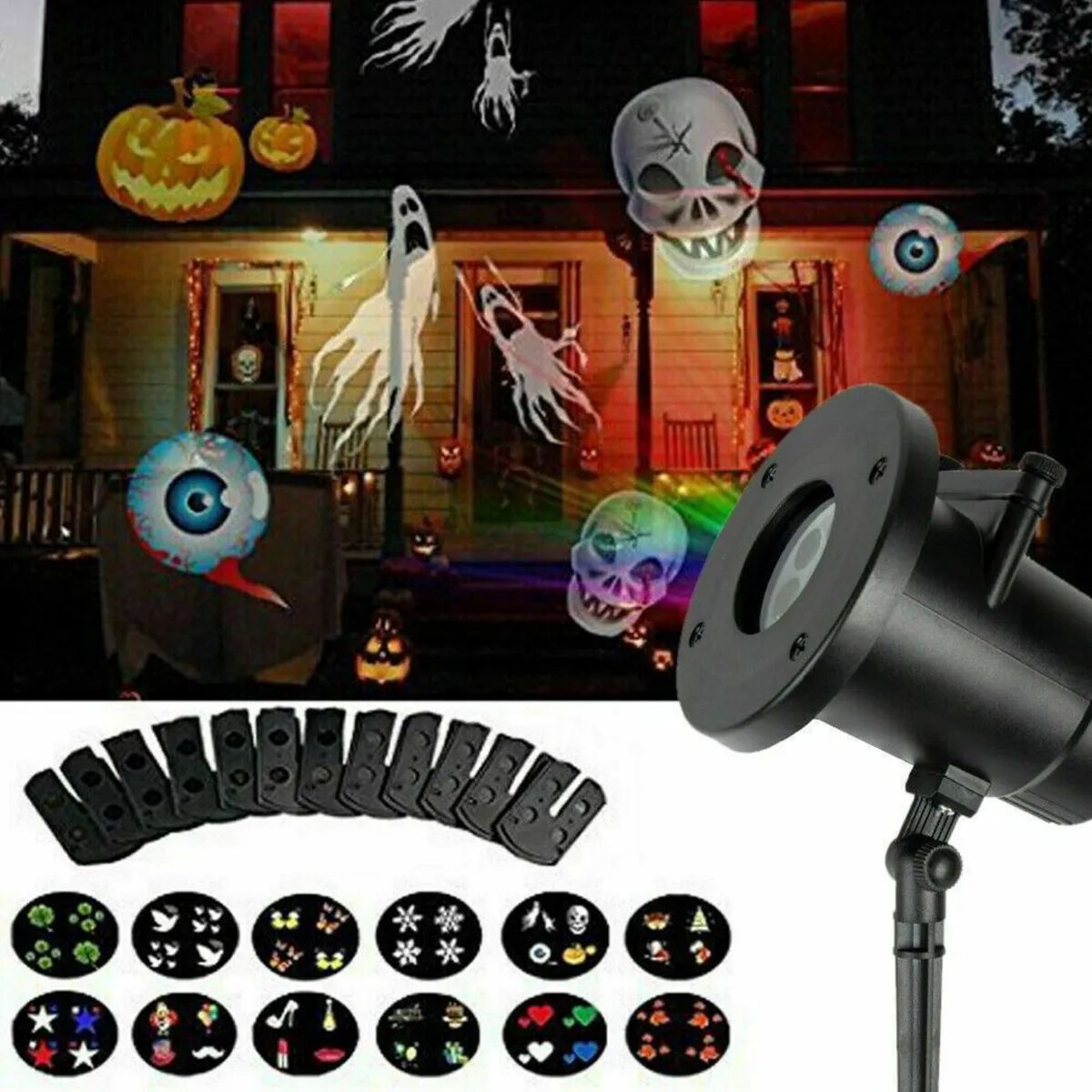 Halloween Outdoor 12 Patterns LED Moving Laser Xma - Image 4