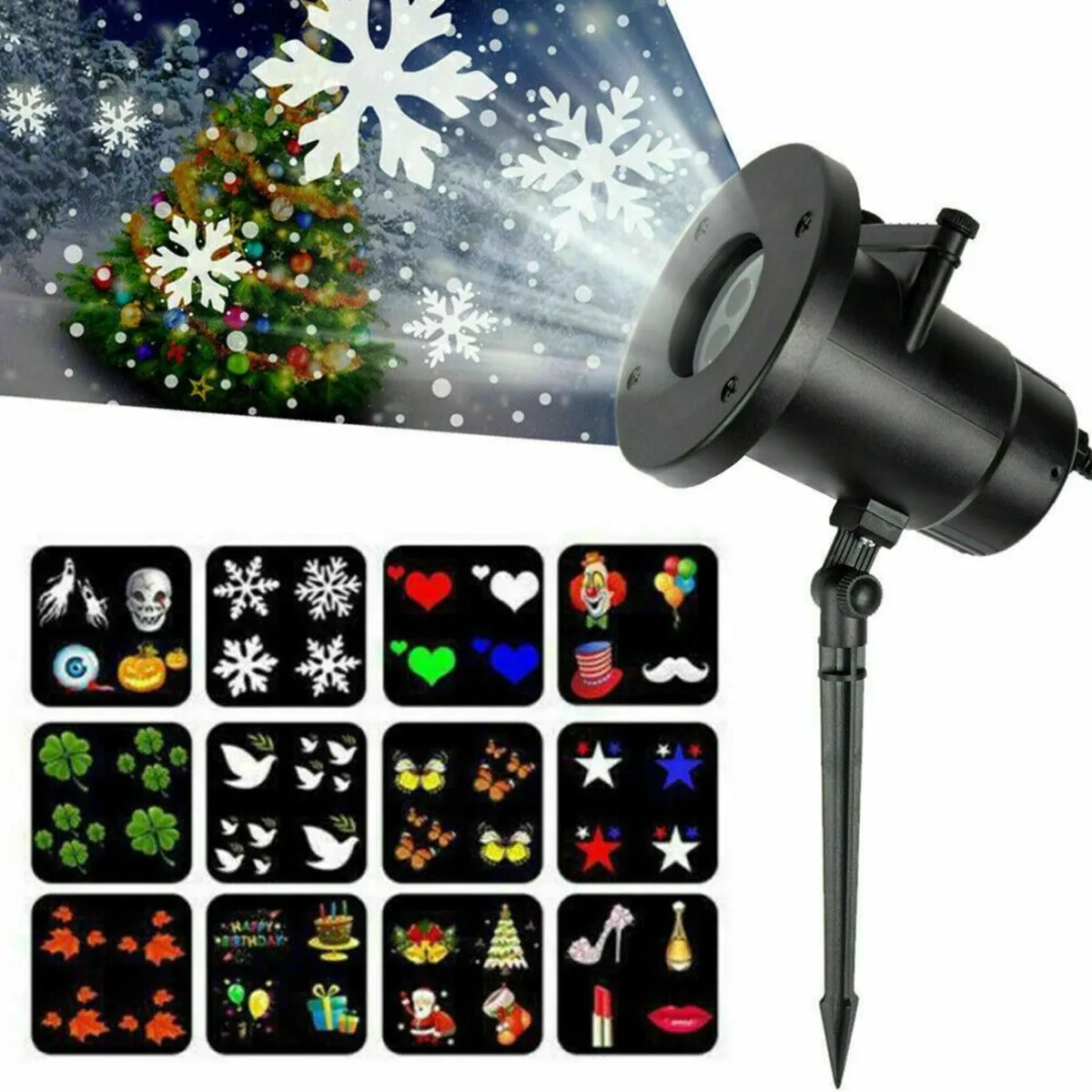 Halloween Outdoor 12 Patterns LED Moving Laser Xma - Image 2