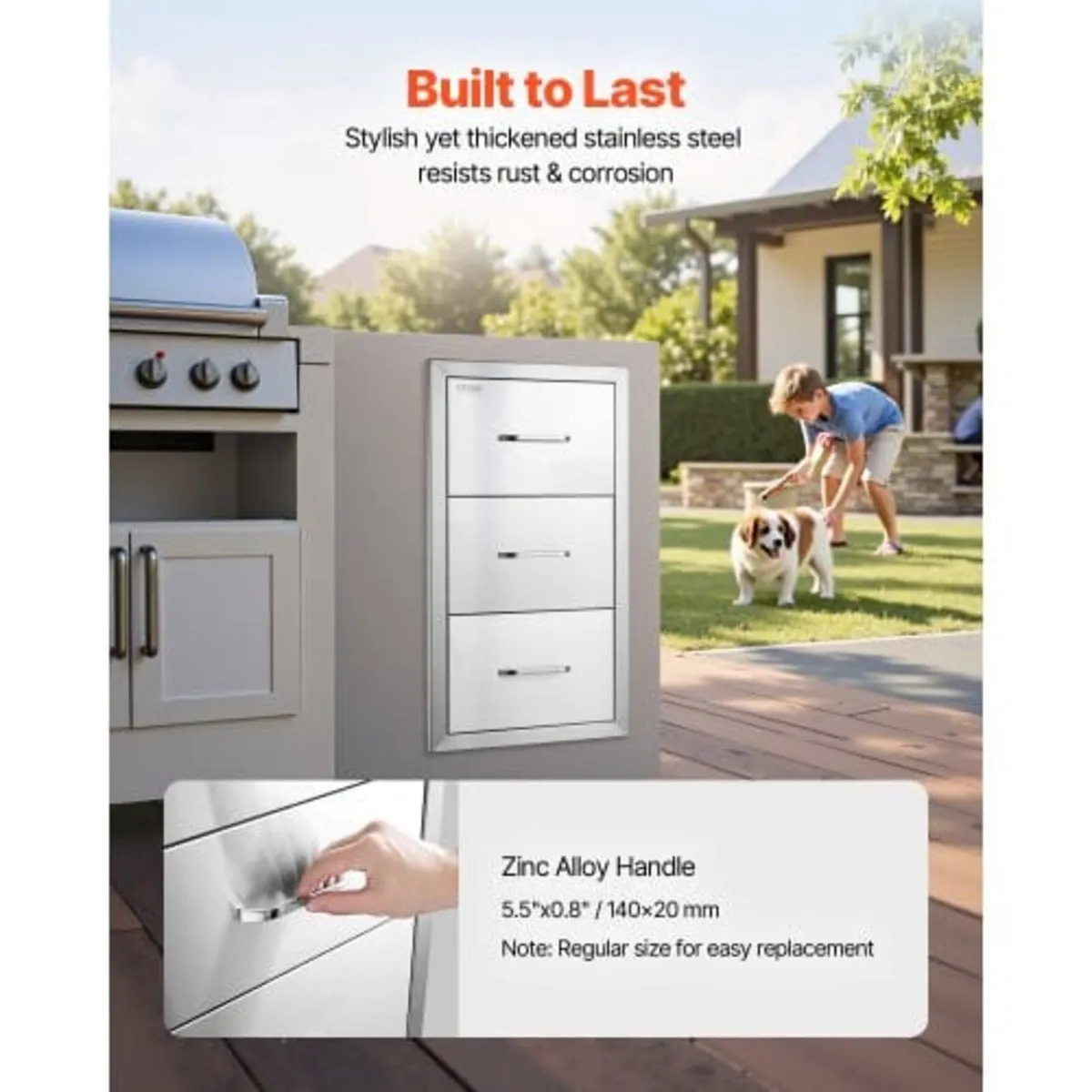 Outdoor Kitchen Drawers 16" W x 28.5" H x 20.5" - Image 2