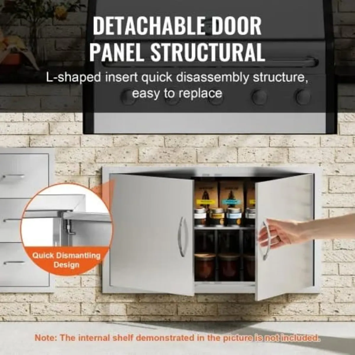 BBQ Access Door, 915x533 mm Double Outdoor Kitchen - Image 4
