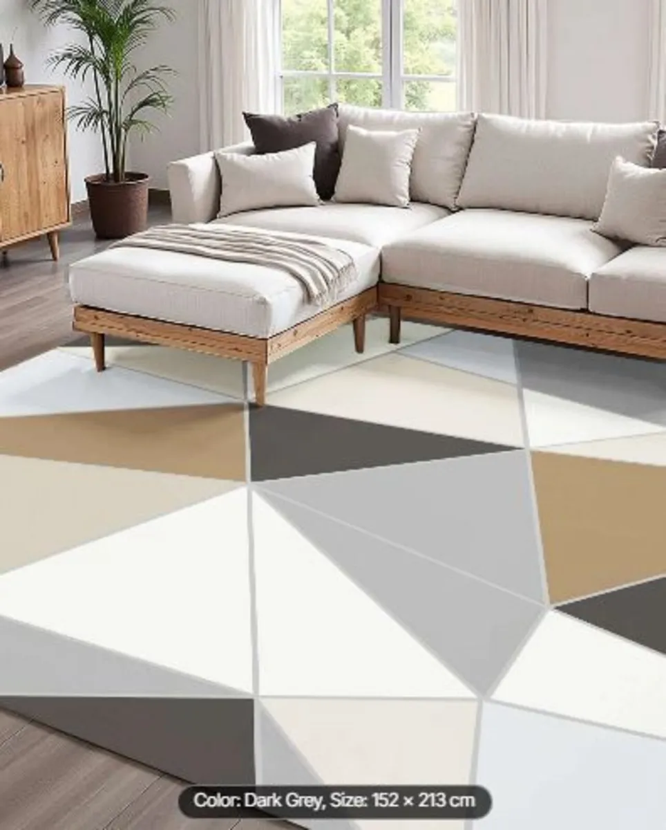 Area Rug, 5 x 7 ft Large Washable Rug - Image 3