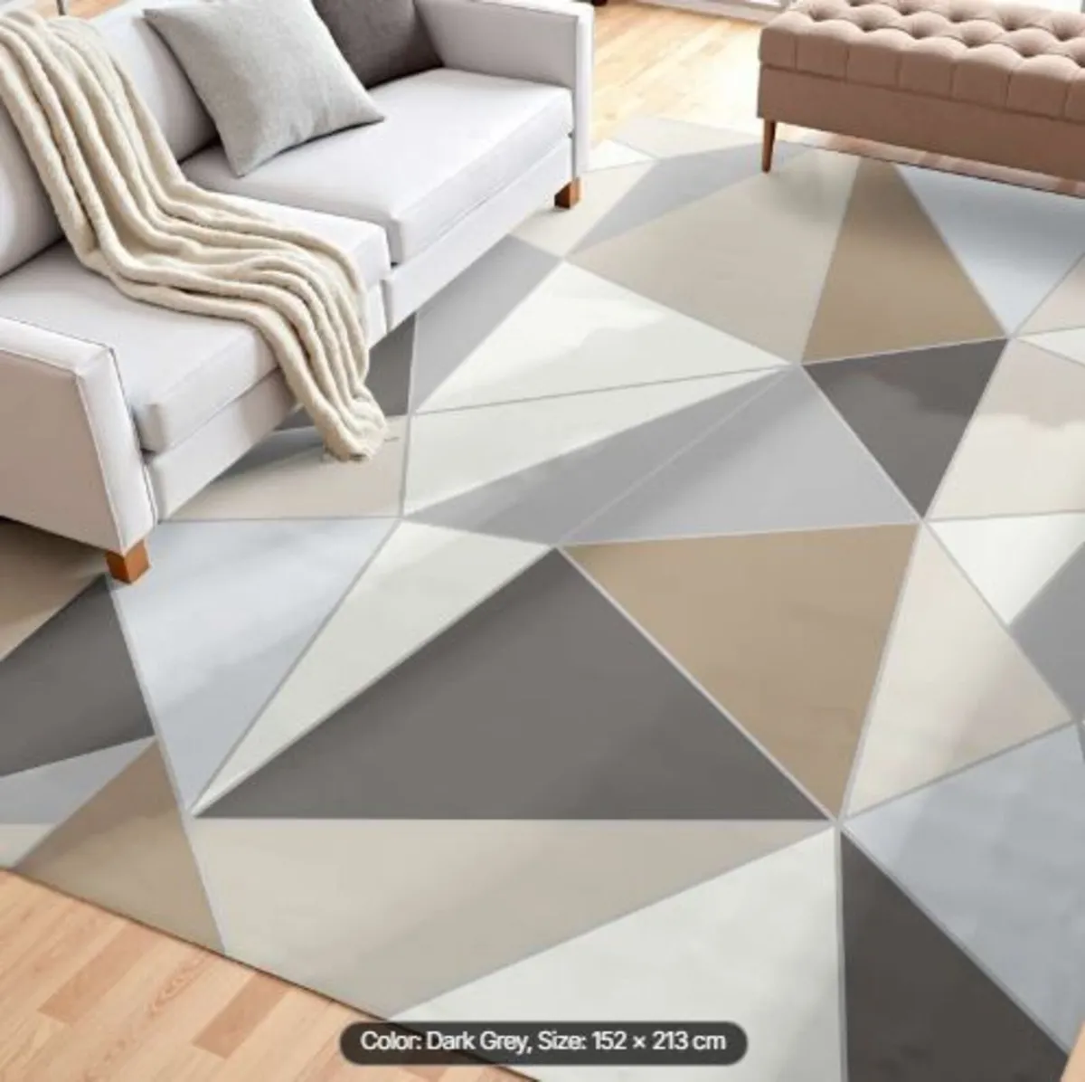 Area Rug, 5 x 7 ft Large Washable Rug - Image 1