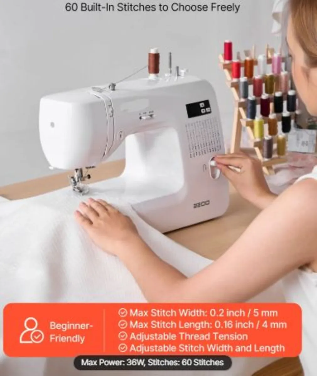 Computerized Sewing Machine,60 Stitch Applications - Image 3