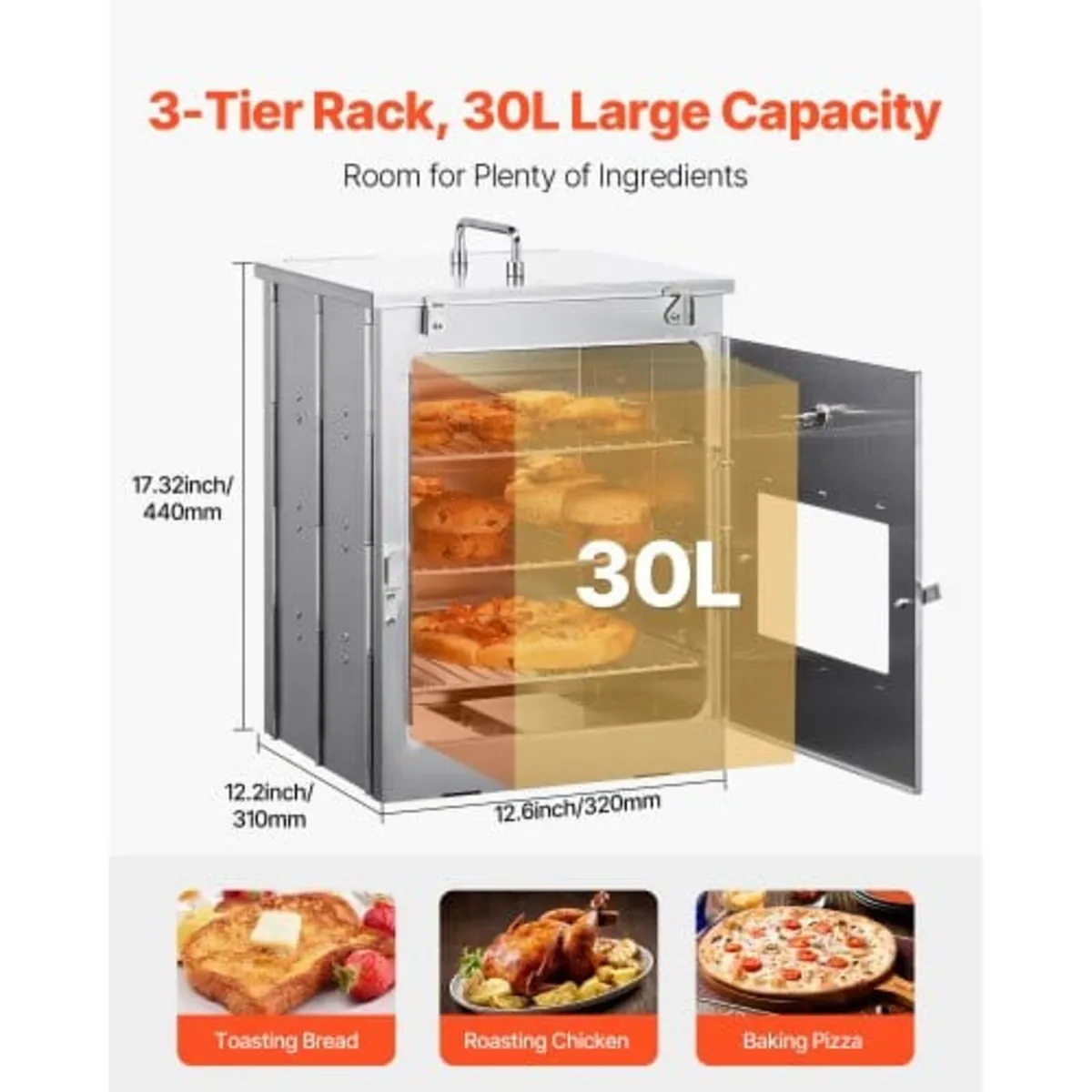 Foldable Camping Oven, Stainless Steel Portable Ca - Image 3
