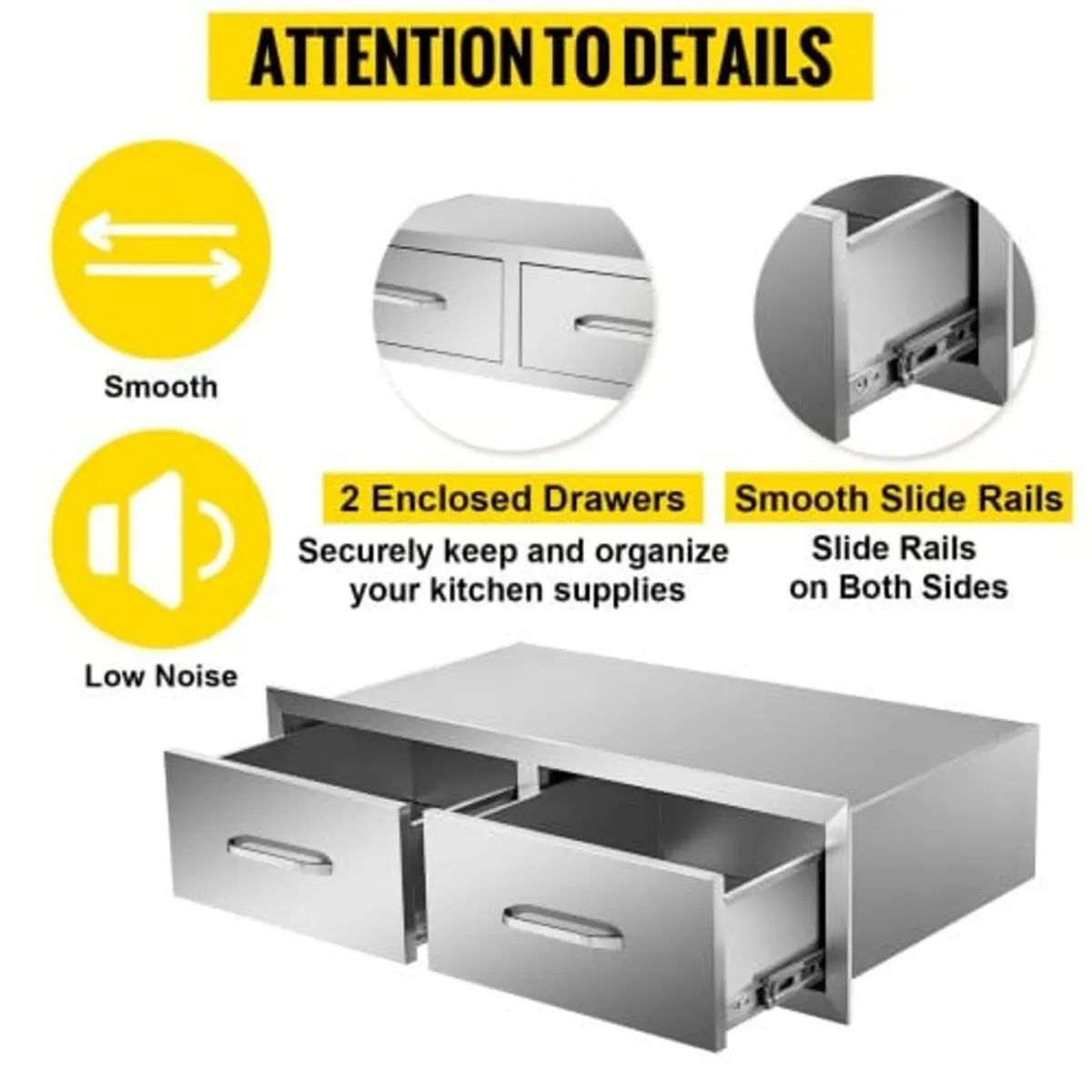 Outdoor Kitchen Drawers 18.11"W x 23.23"D x 23.23" - Image 4