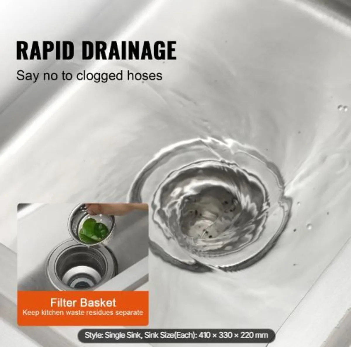 Stainless Steel Utility Sink - Image 4