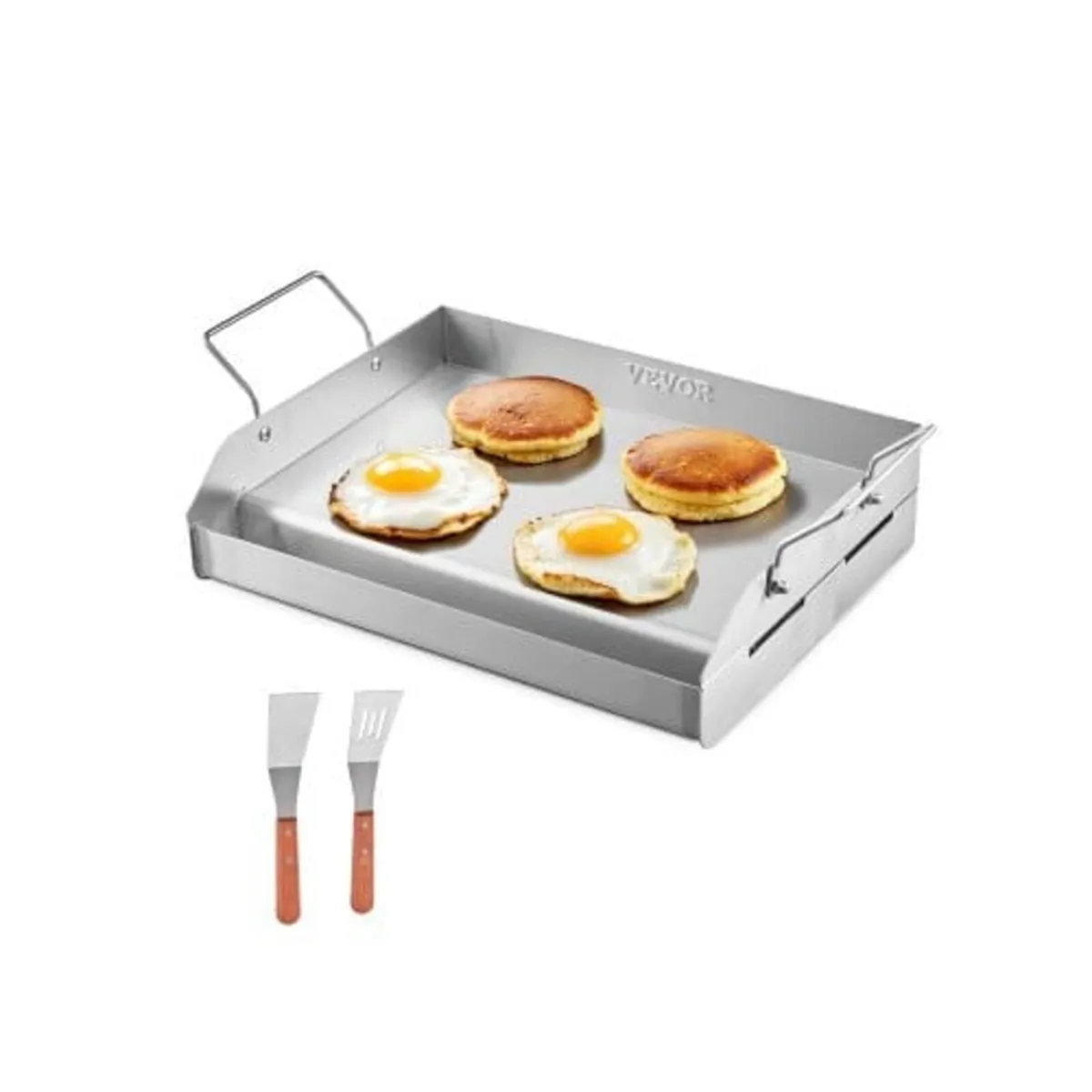 Stainless Steel Griddle, 17x13 inch Universal Flat - Image 1