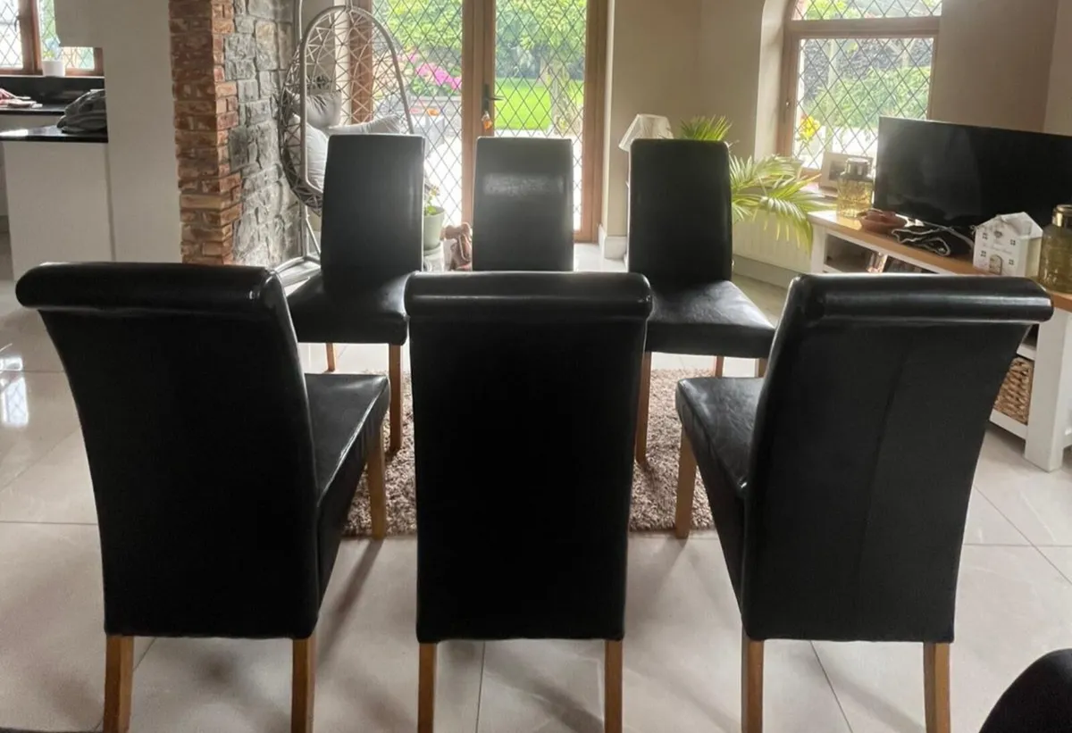 Kitchen Leather Chairs - Image 2