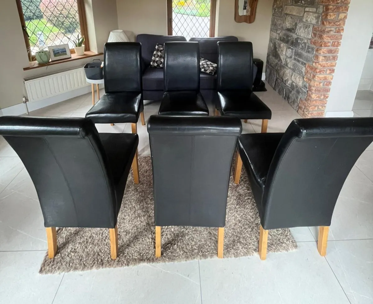 Kitchen Leather Chairs - Image 3