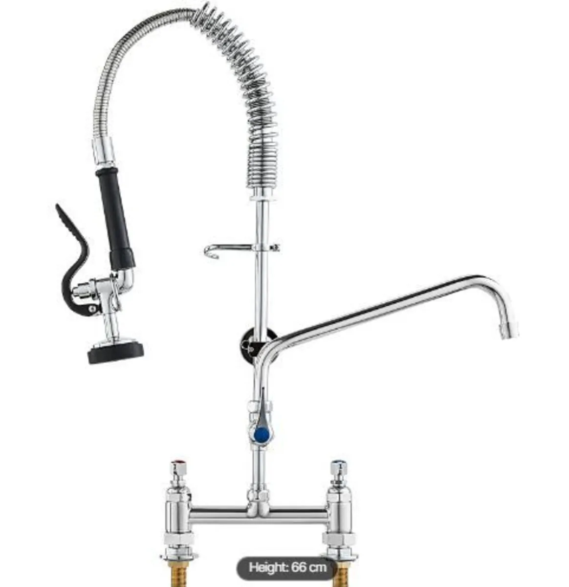 Commercial Faucet with Pre-Rinse Sprayer - Image 1