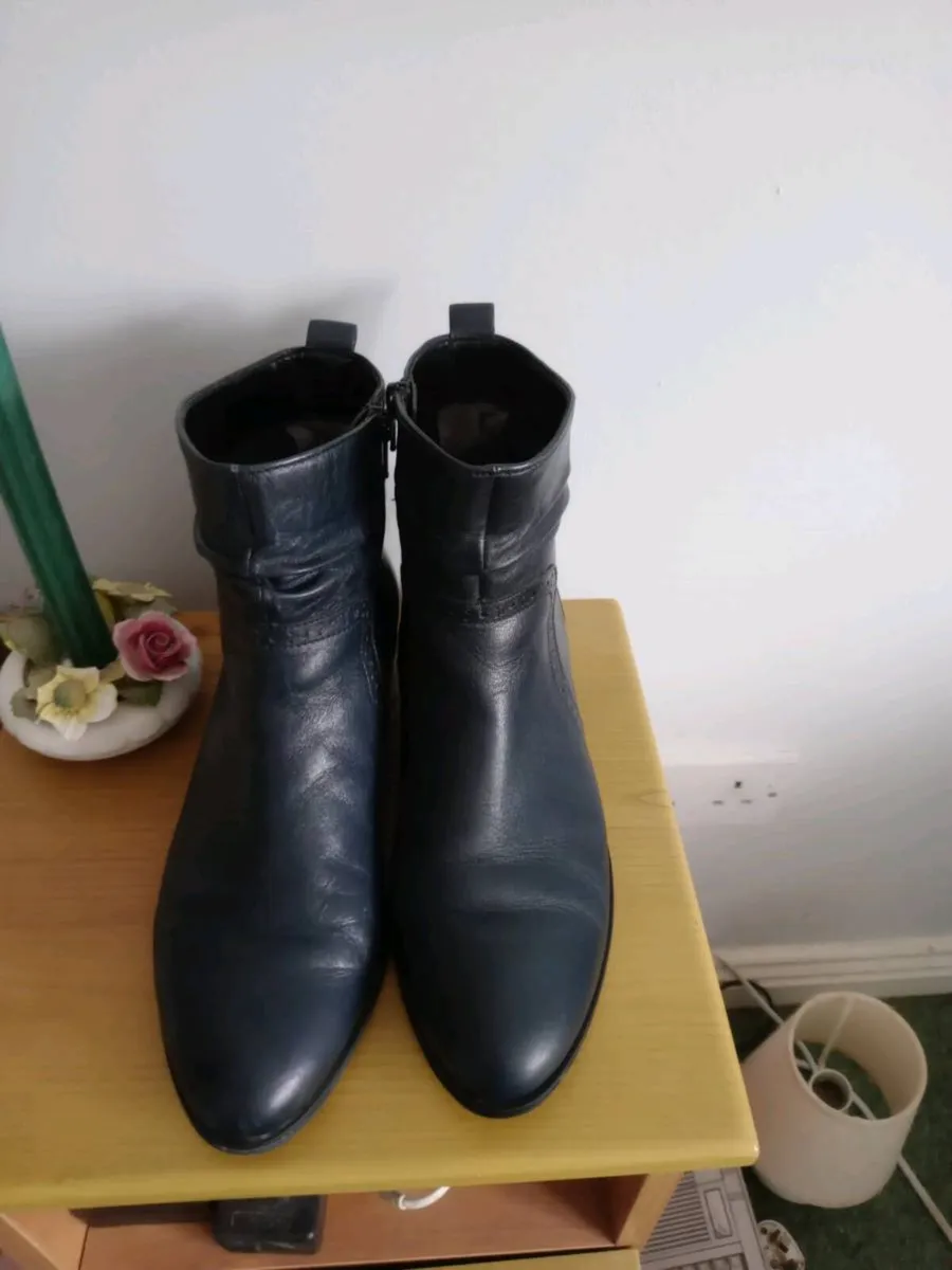 ANKLE BOOTS/NAVY - Image 1