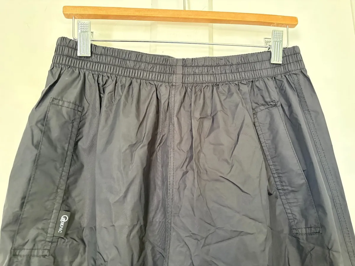 Water-resistant trousers, unisex, size L, black - Image 2
