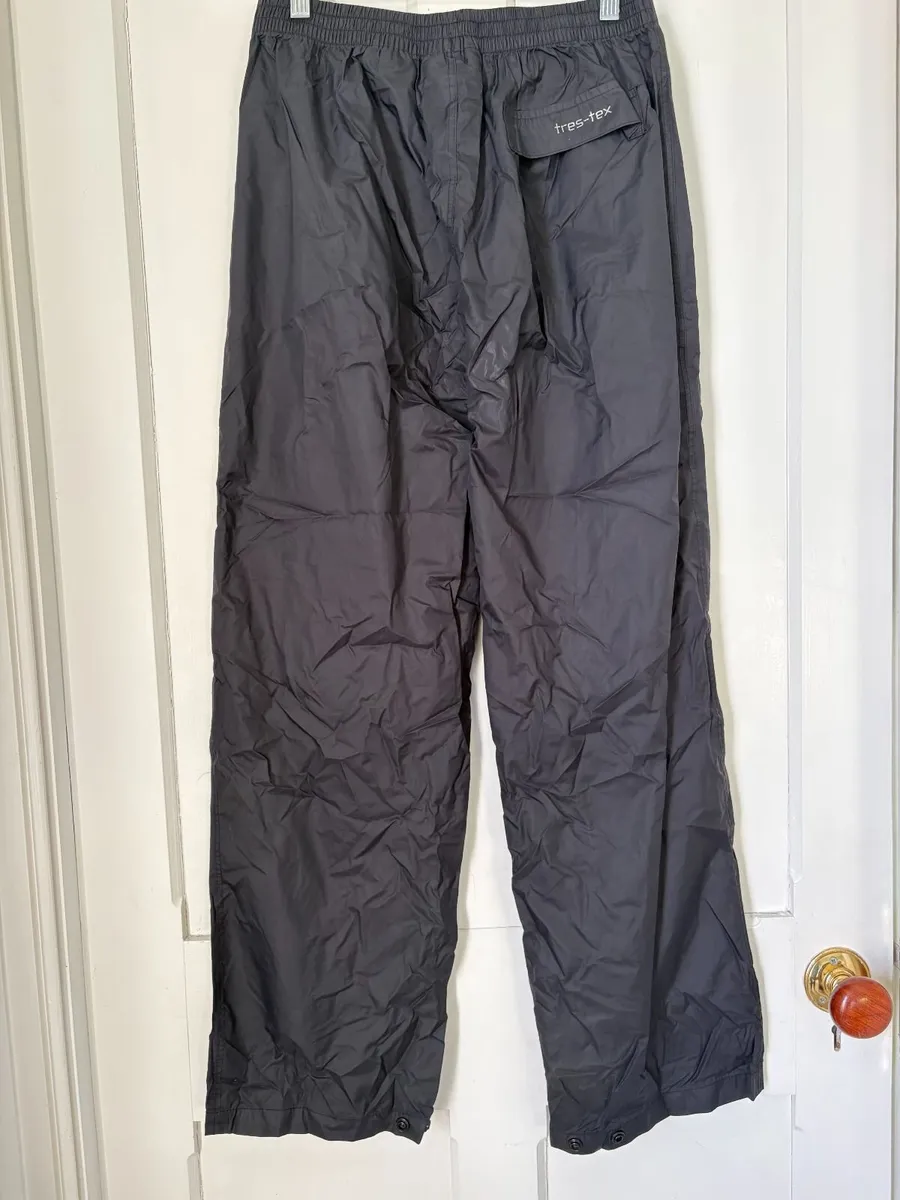 Water-resistant trousers, unisex, size L, black - Image 4