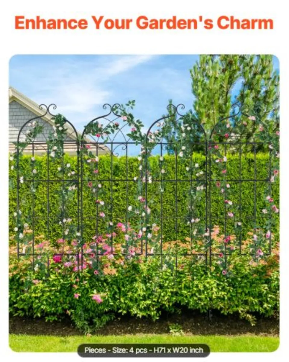 Garden Trellis for Climbing Plants, 71 x 20 in, - Image 2