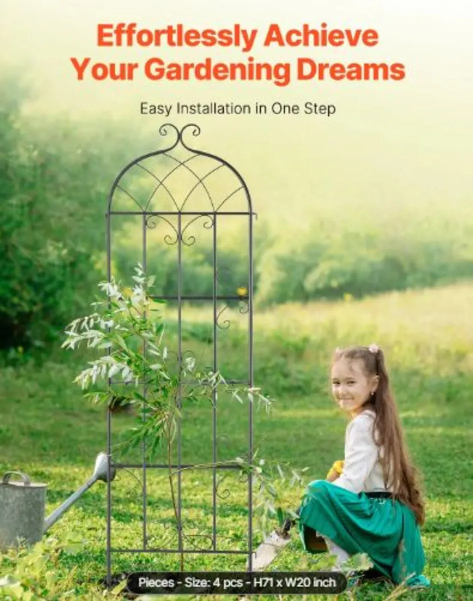 Garden Trellis for Climbing Plants, 71 x 20 in, - Image 3
