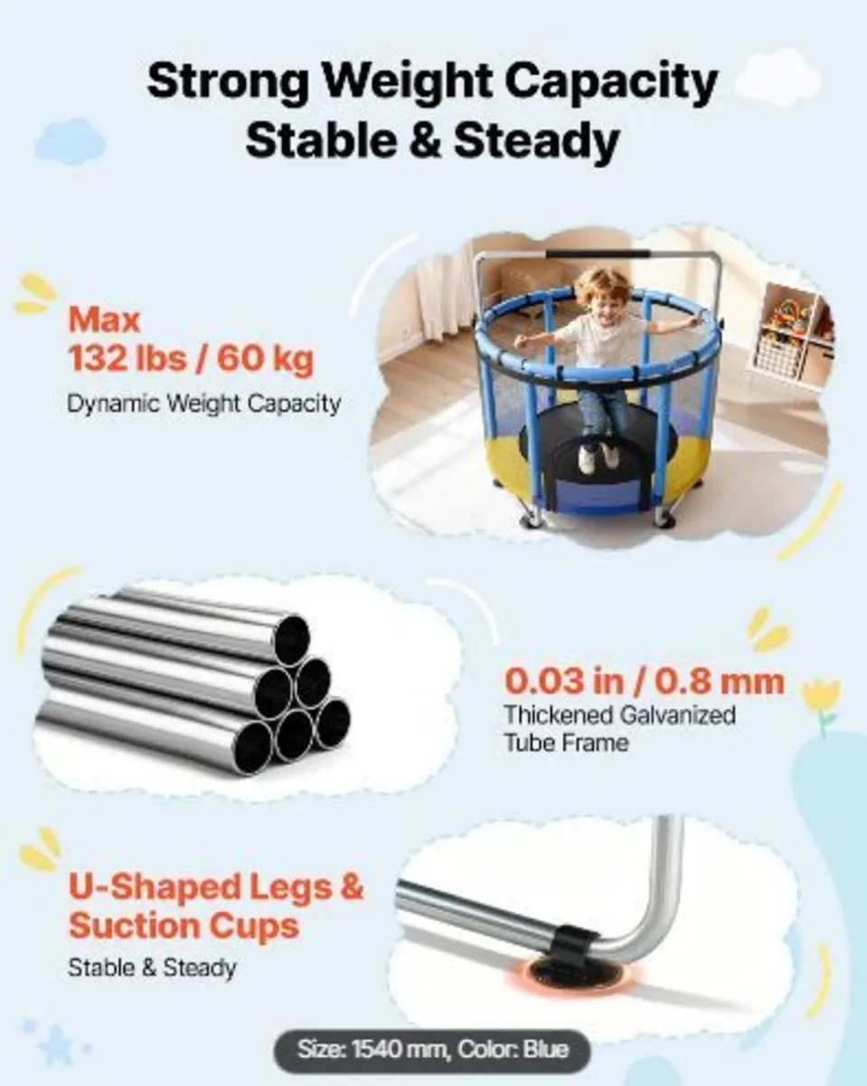 150cm Trampoline for Kids - Image 1