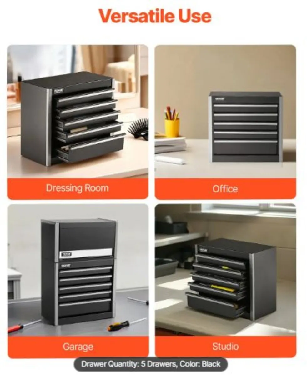 Metal Tool Box, 8.6-inch, Portable Metal Tool Box - Image 3