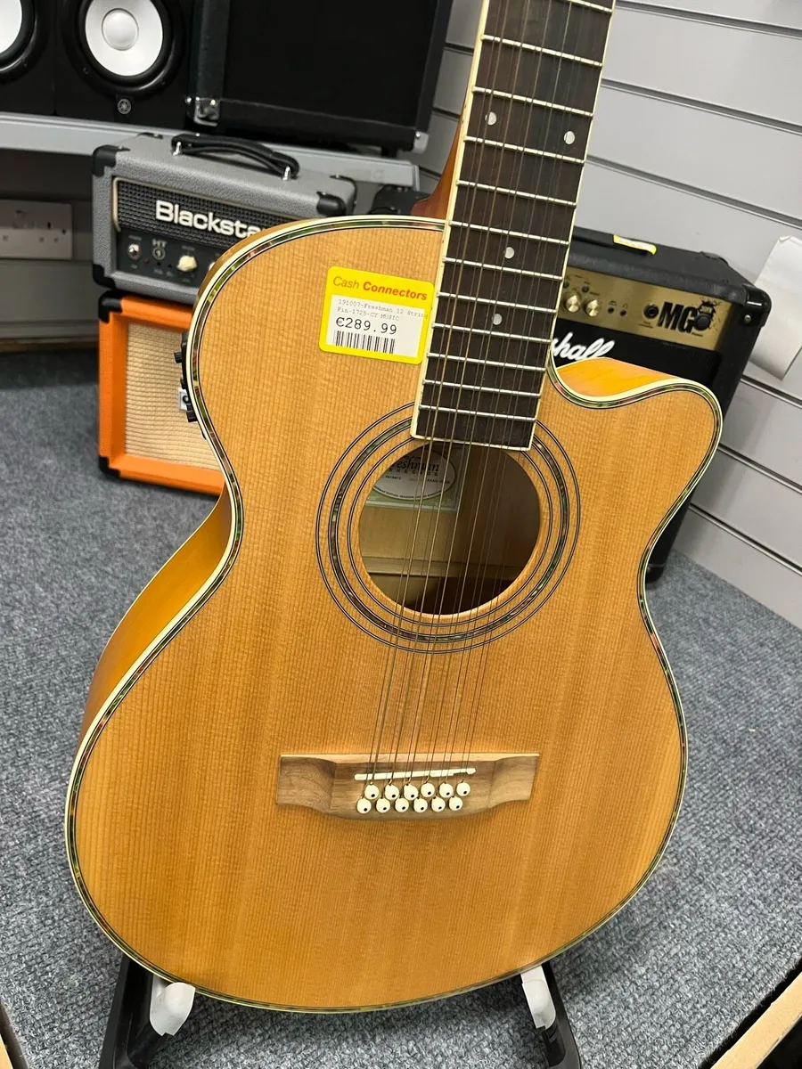 Freshman FA1AM12 12 String Semi Acoustic Guitar - Image 2