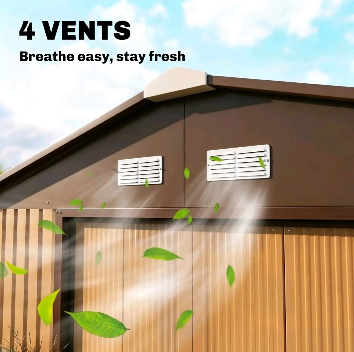 Free shipping New 13x11ft Metal Garden Shed - Image 4