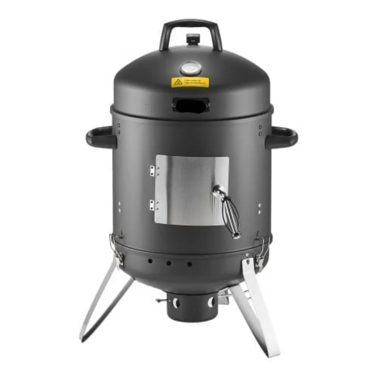 Charcoal Smoker, 406mm Vertical Charcoal BBQ Grill - Image 1