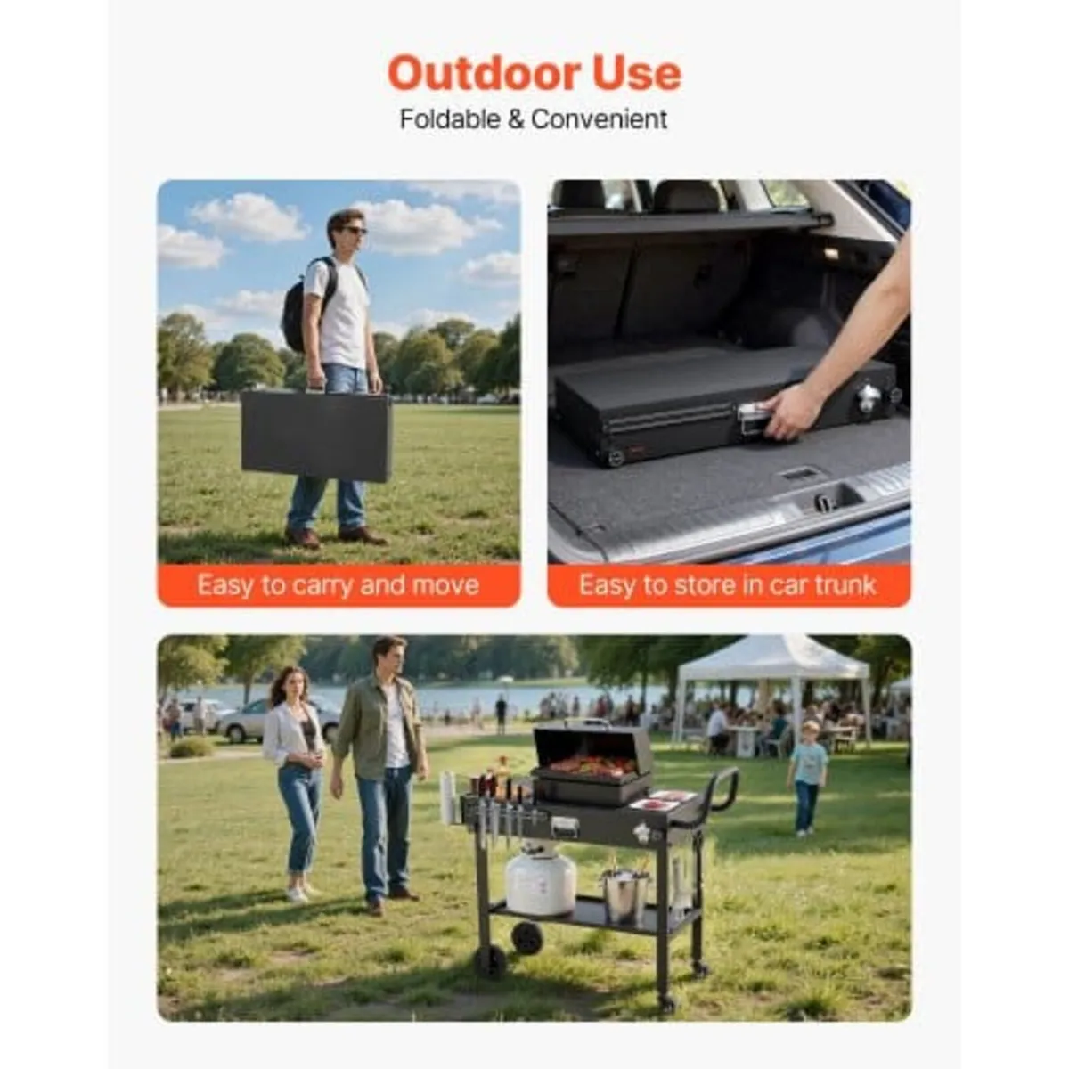 Outdoor Grill Cart, 31.0 x 17.0 inch Tabletop Size - Image 3