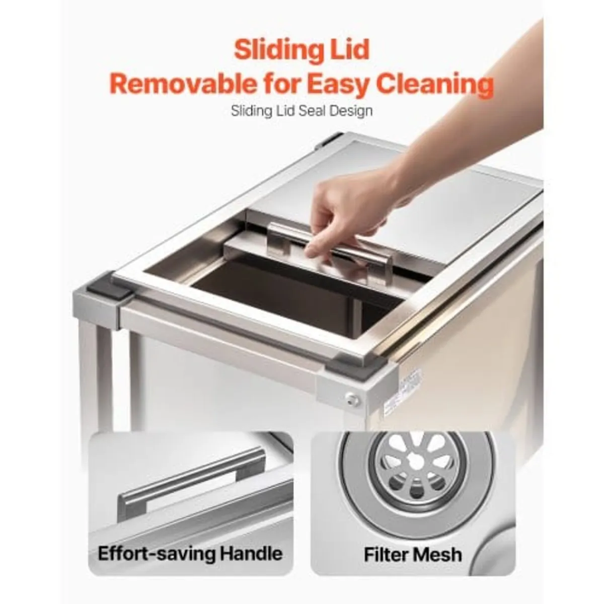Rolling Ice Chest Cooler Cart, 20"L x 14"W x 38"H - Image 4