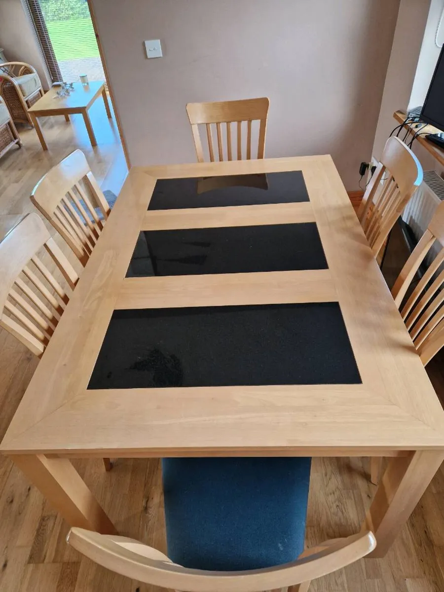 Kitchen table and 6 chairs - Image 2