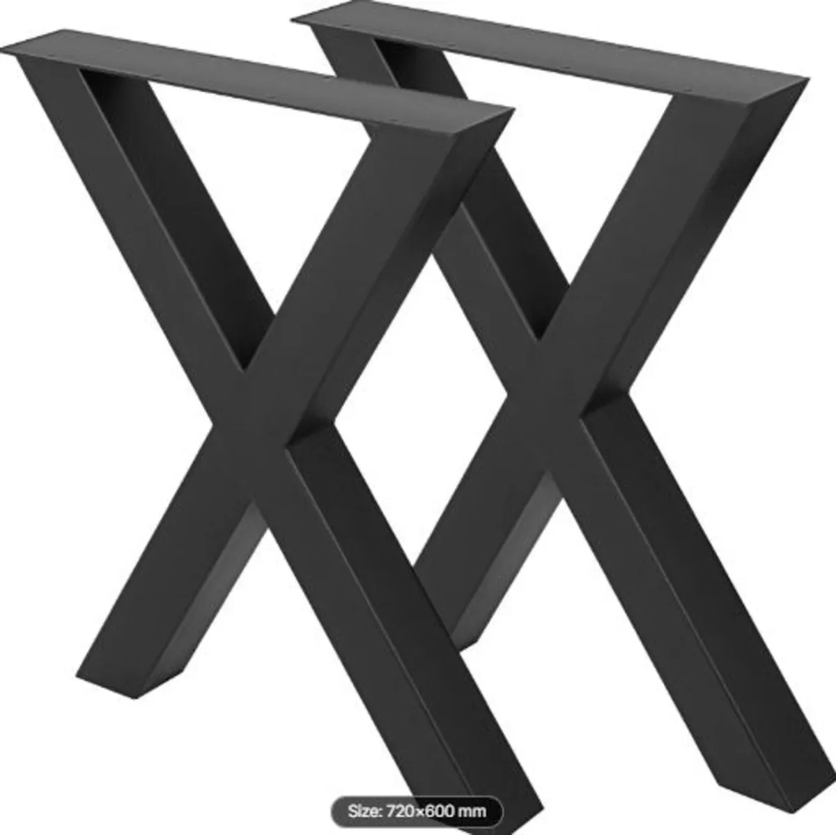 Metal Table Legs 28.3 x 23.6 Inch Black Table Legs - Image 1