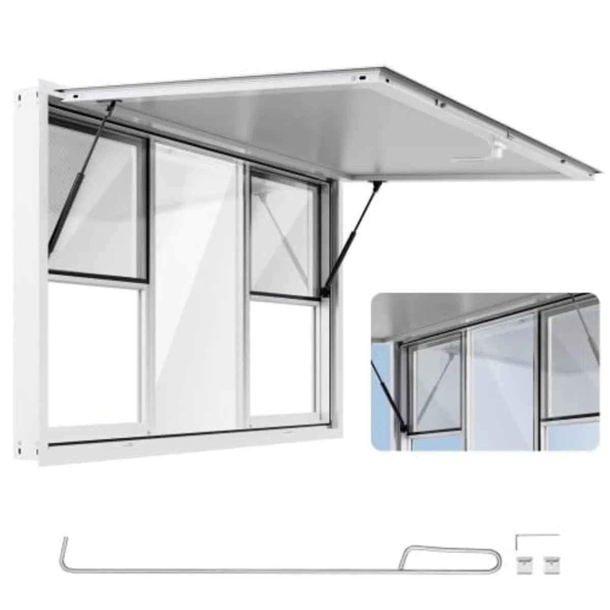 Concession Window Folding Shelf 1220x915mm Aluminu - Image 1