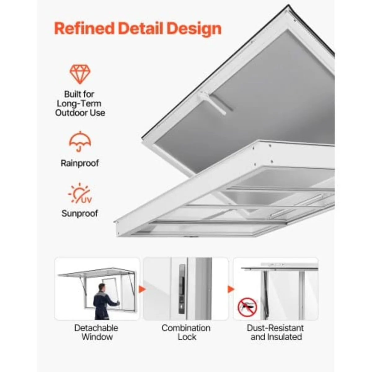 Concession Window 1524x915mm Aluminum Alloy Servic - Image 3