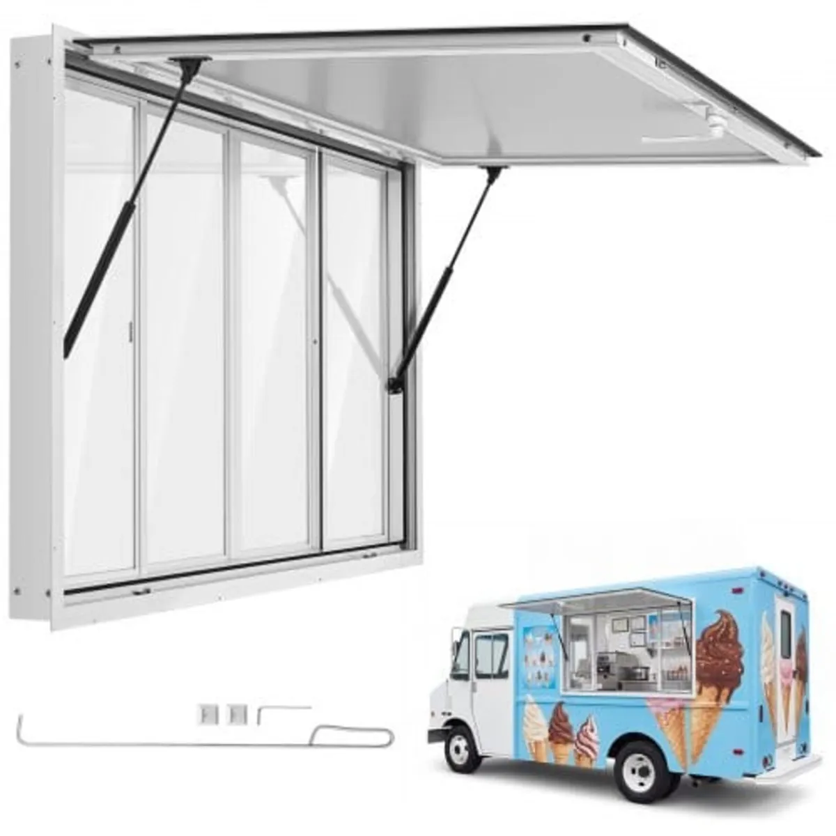 Concession Window 1524x915mm Aluminum Alloy Servic - Image 1