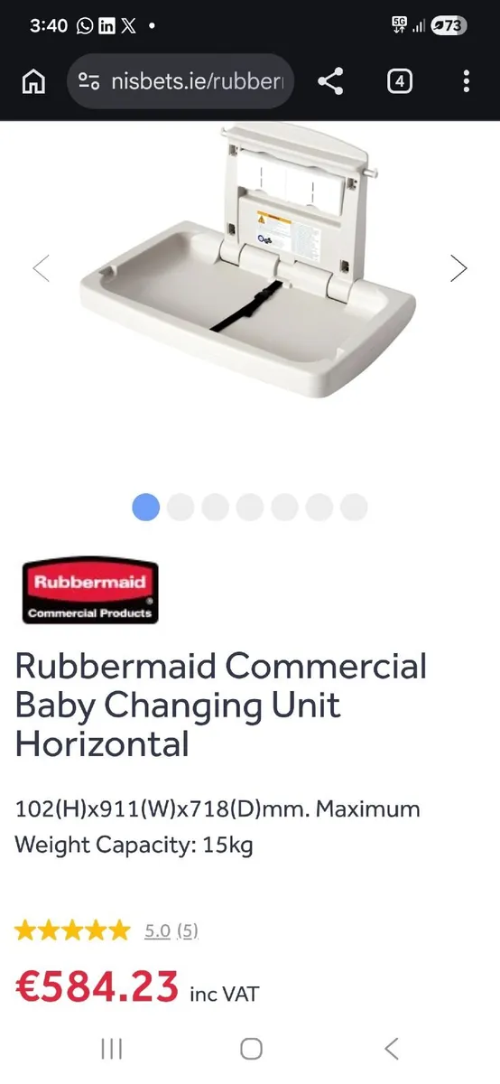 Rubbermaid Commercial Changing Table - Image 1