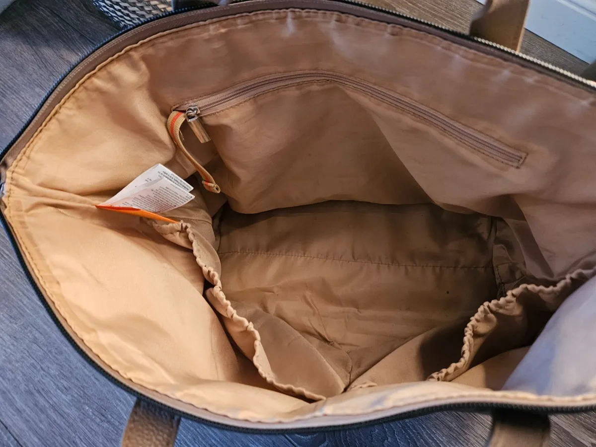 PacaPod Saunton baby changing bag in a pewter/taup - Image 3