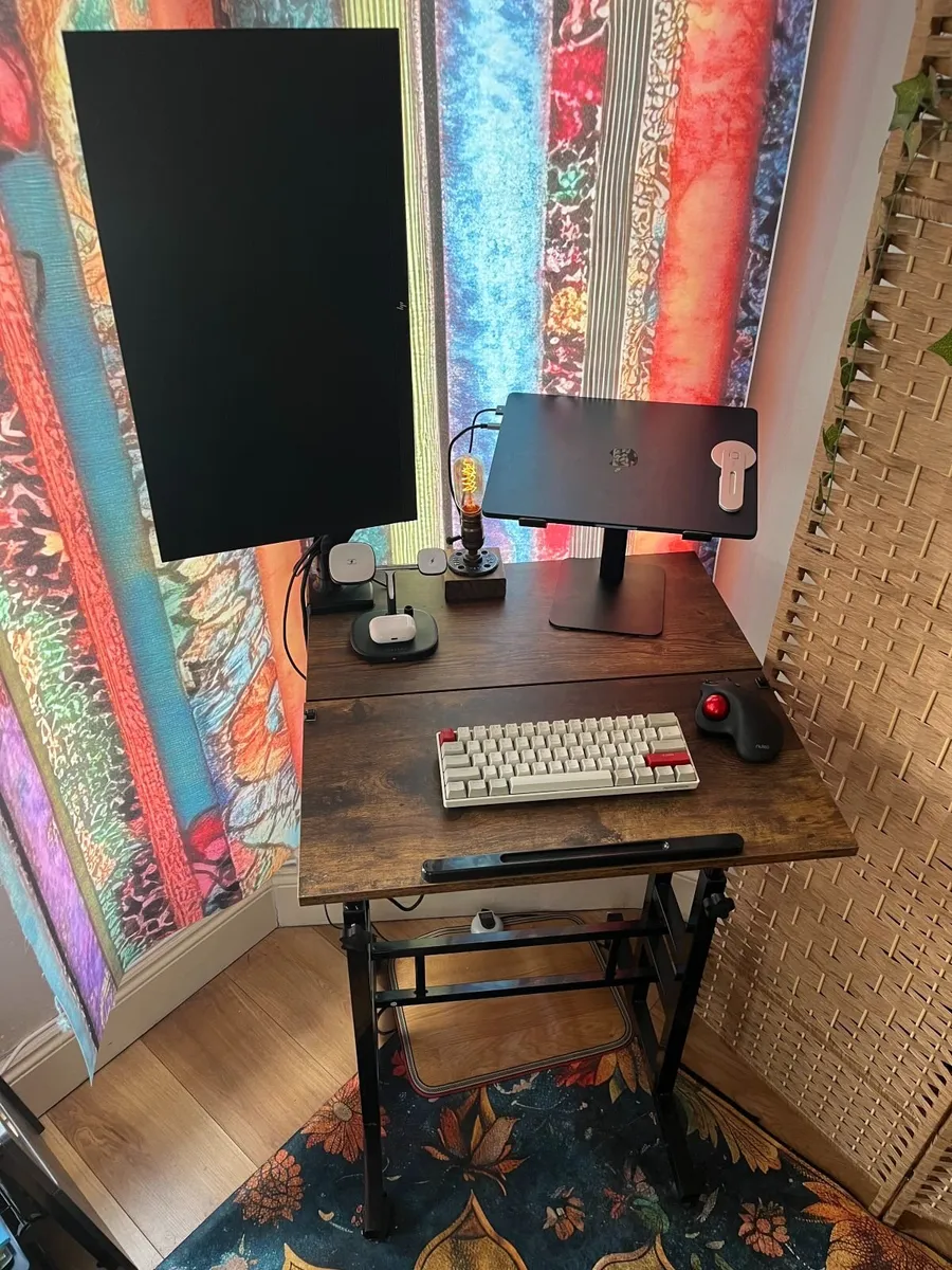 Height Adjustable Standing Desk with Tilting Top