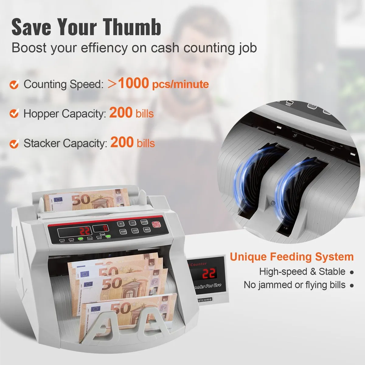 Banknote Counter with UV/MG Detection - Image 4