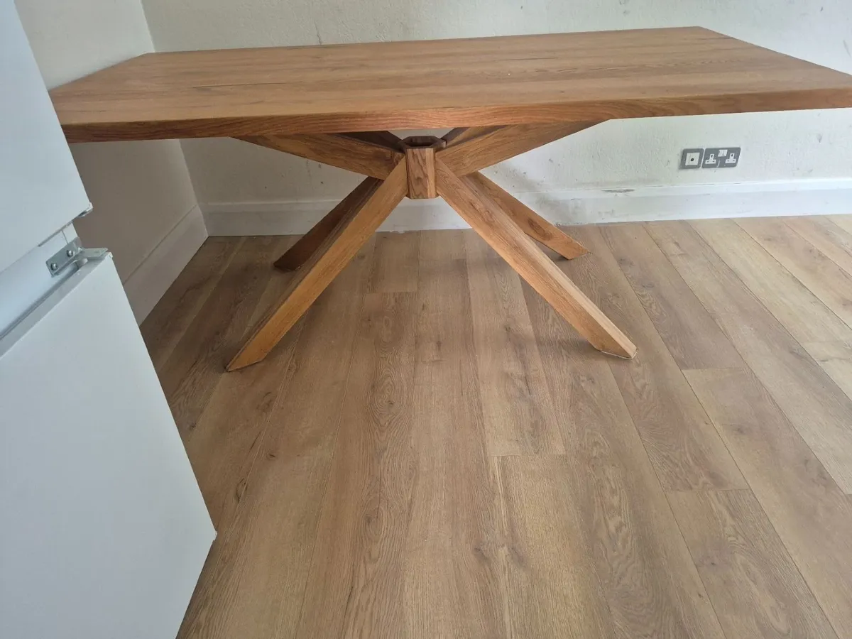 Solid Wood - Oak Dining Table - Image 3