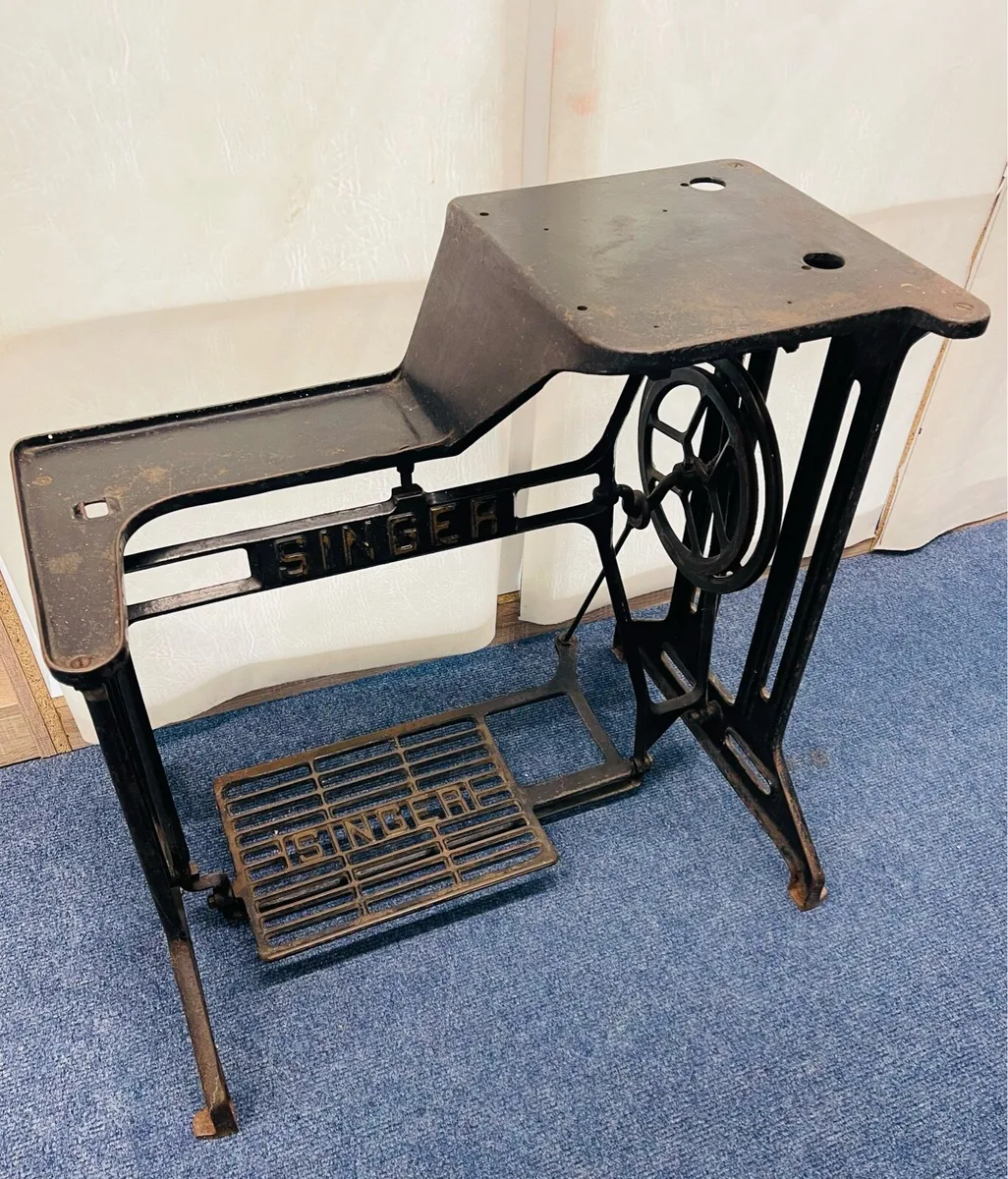 Singer sew machine treadle base 29k - cobbler - Image 1