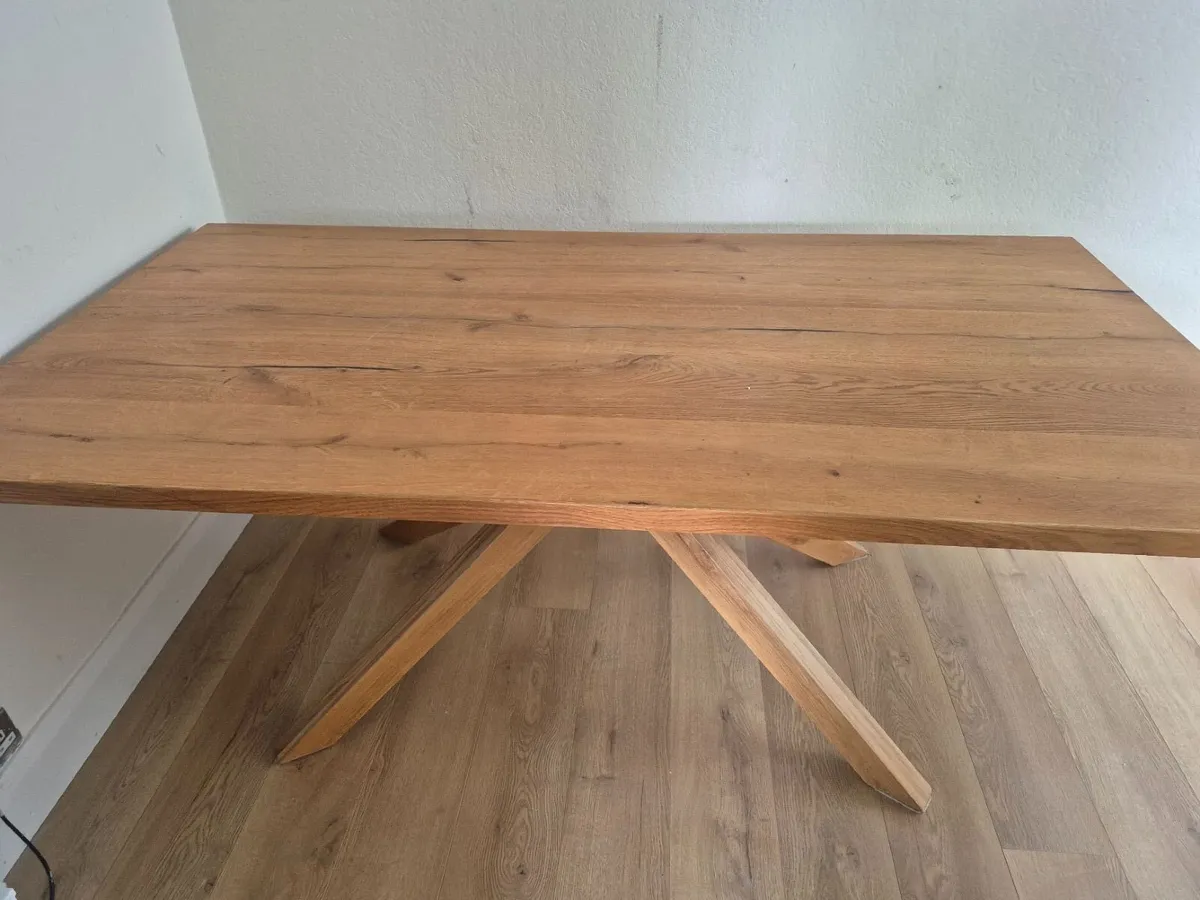 Solid Wood - Oak Dining Table - Image 2