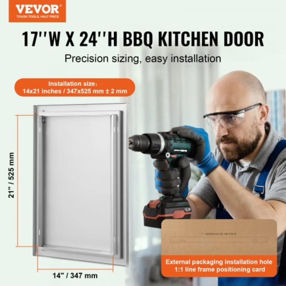 BBQ Access Door, 432x610 mm Single Outdoor Kitchen - Image 1