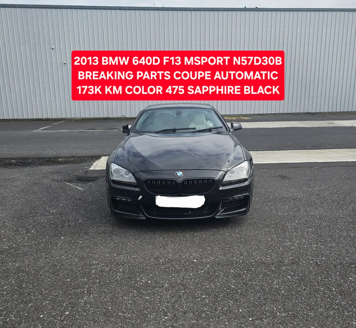 2013 BMW F13 640D MSPORT N57D30B PARTS 475 - Image 2