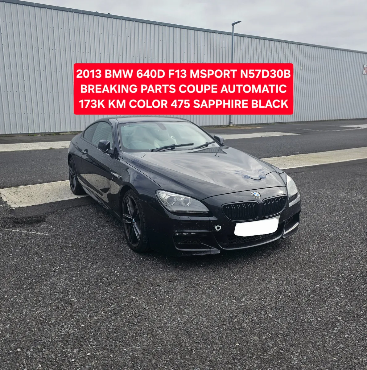 2013 BMW F13 640D MSPORT N57D30B PARTS 475 - Image 1