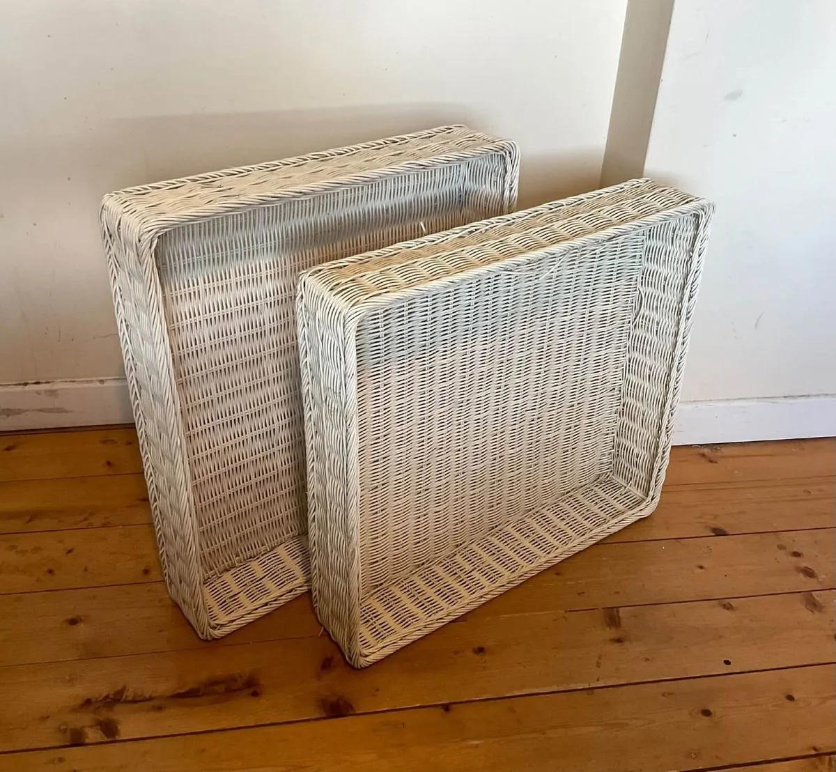 2 Large Wicker Storage Baskets – Under Bed - Image 1