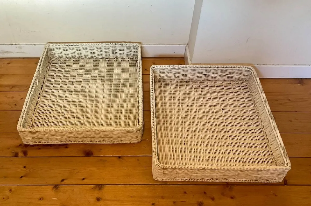 2 Large Wicker Storage Baskets – Under Bed - Image 2
