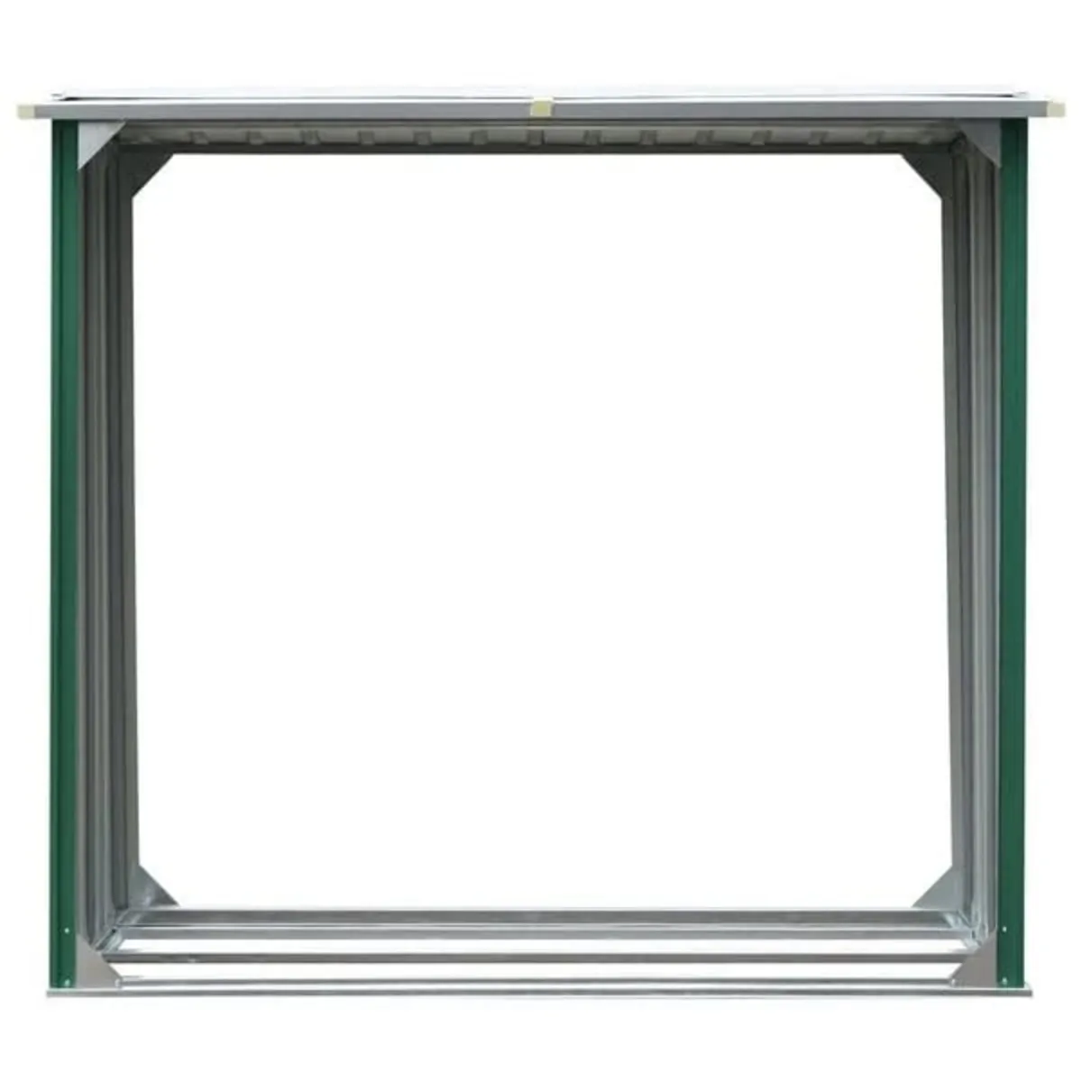 Log Storage Shed Galvanised Steel 172x91x154 cm Gr - Image 2