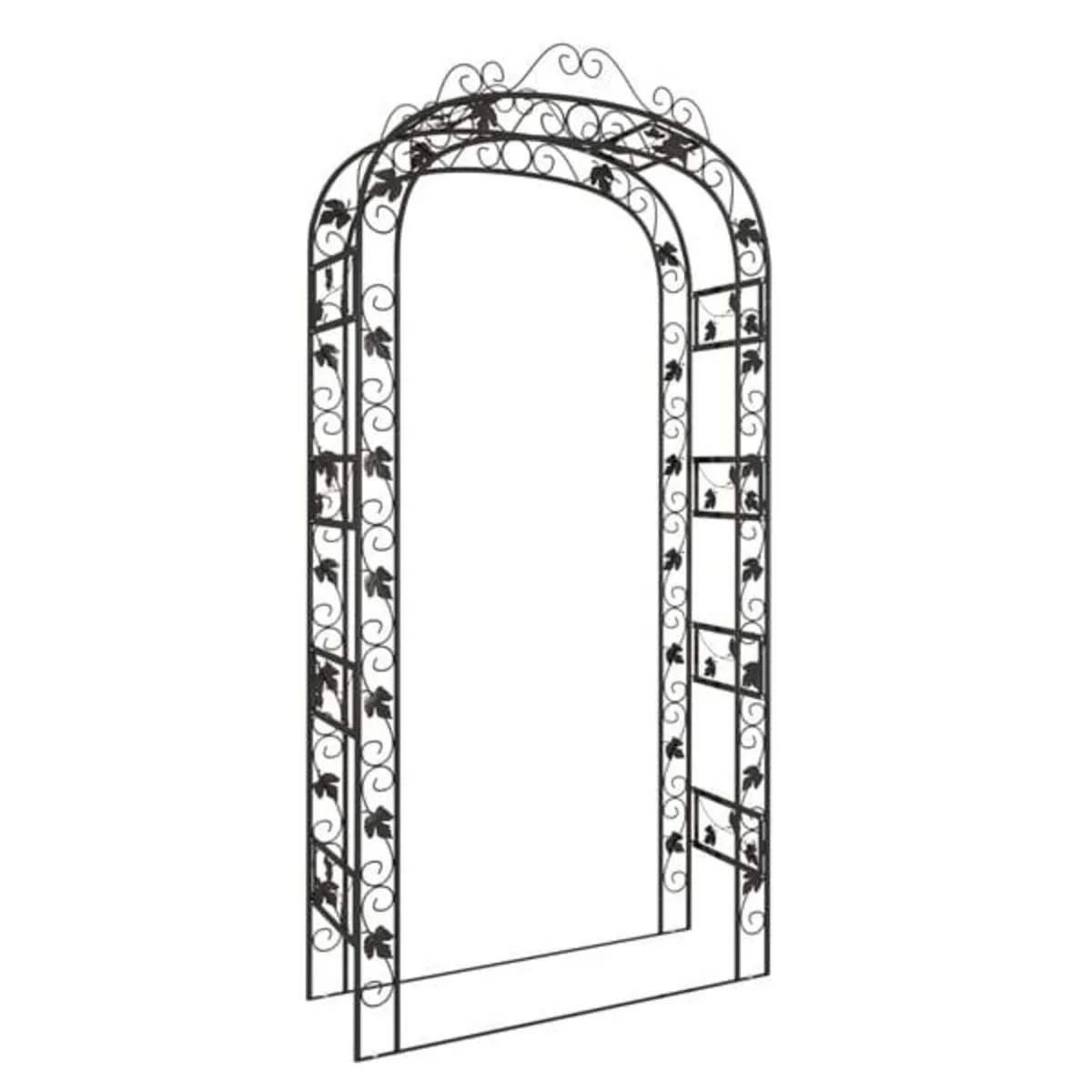 Garden Arch Black 116x45x240 cm Steel

Description - Image 1