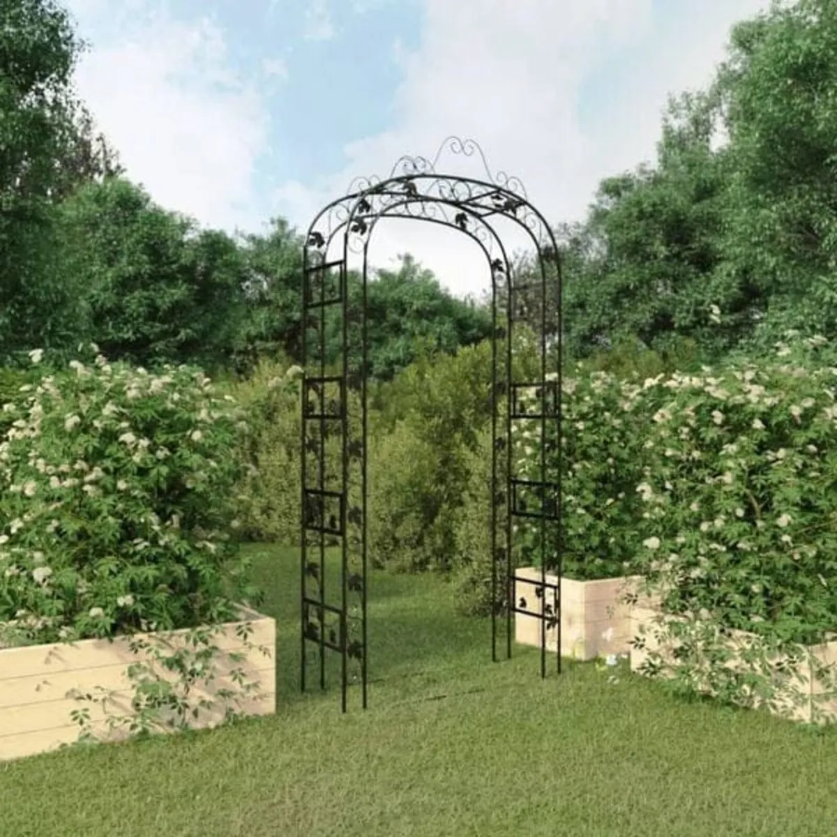 Garden Arch Black 116x45x240 cm Steel

Description - Image 3